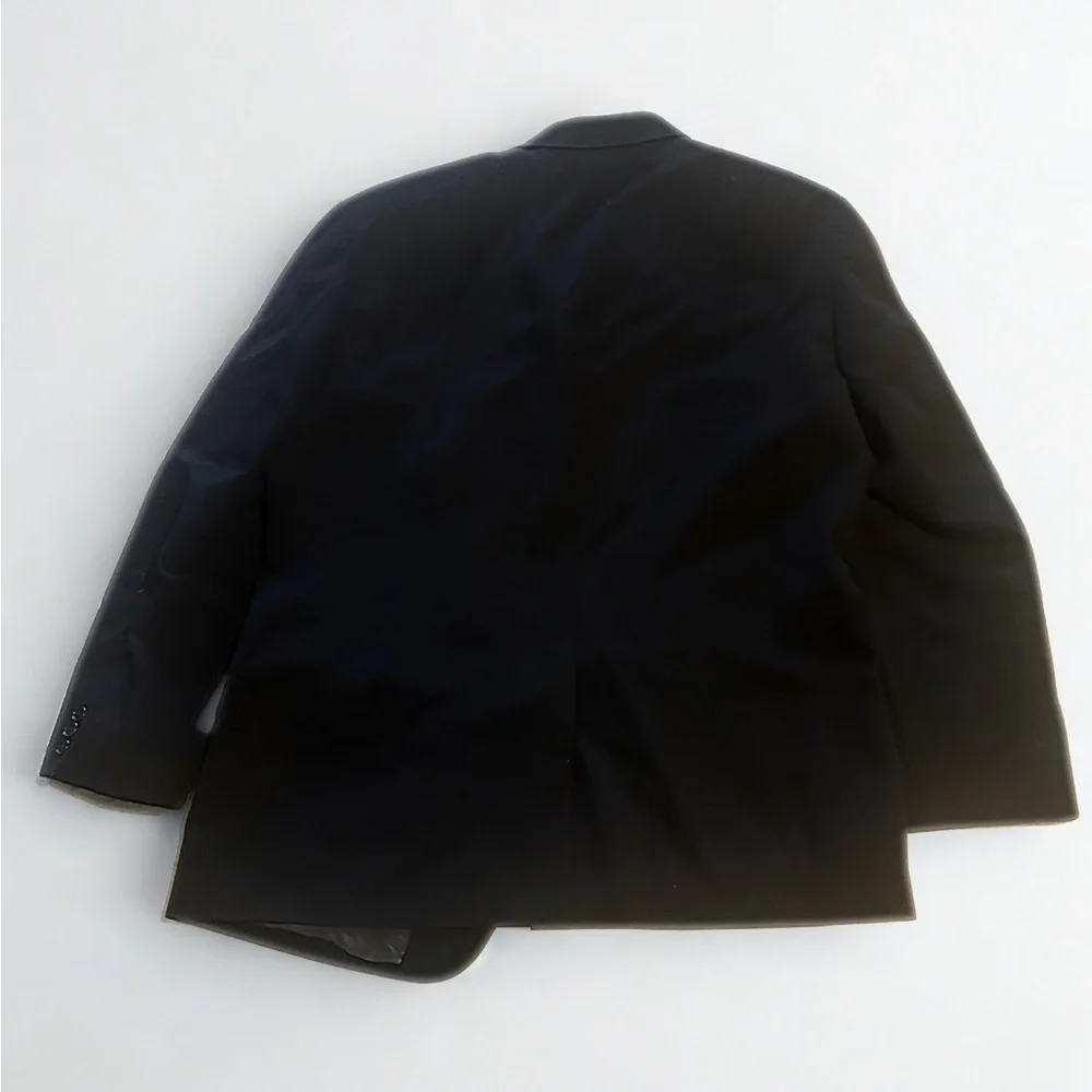 Ermenegildo Zegna Black Wool Blazer Jacket 3- Button Classic Fit, Size 42R, Mens